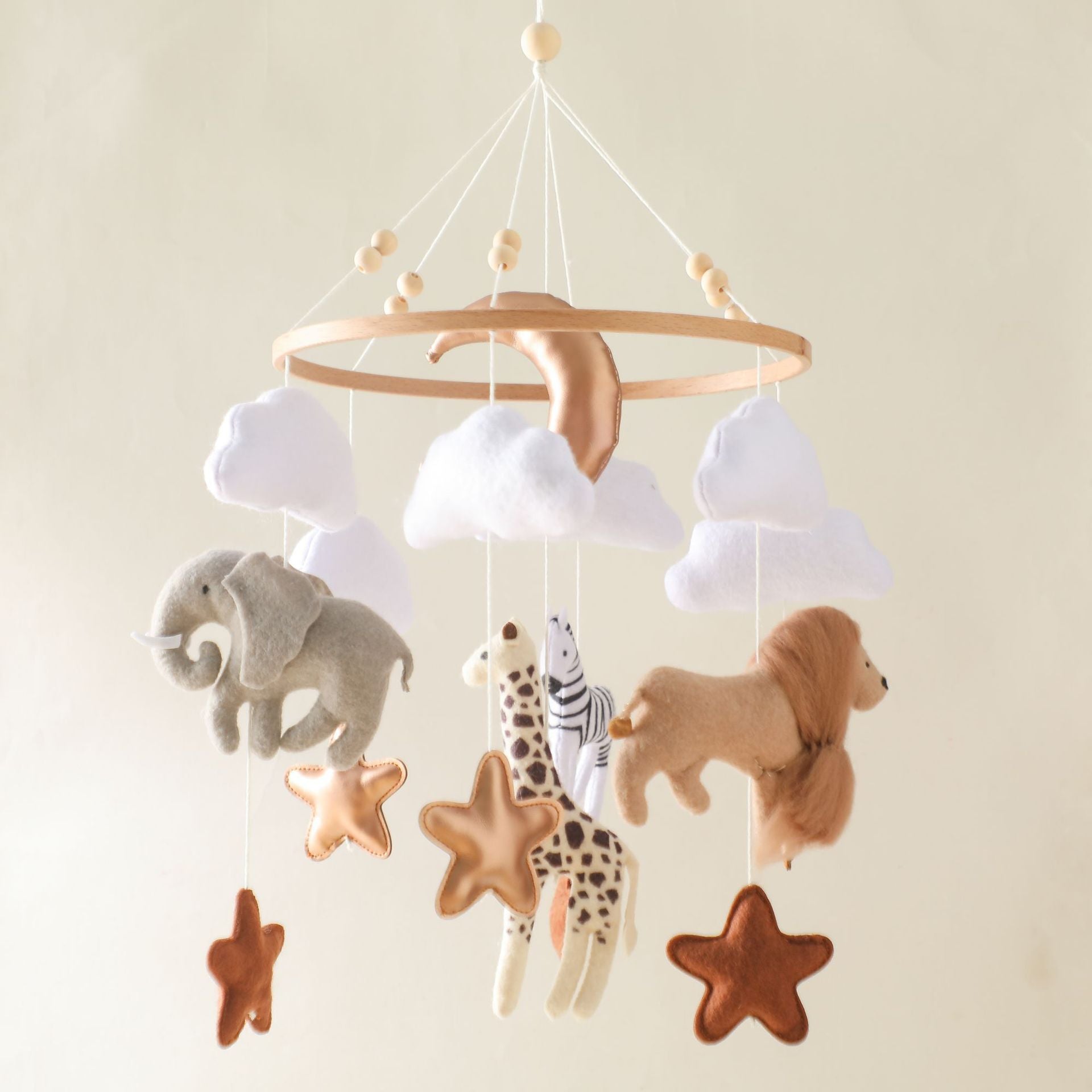 Hand-eye coordination baby crib felt mobile