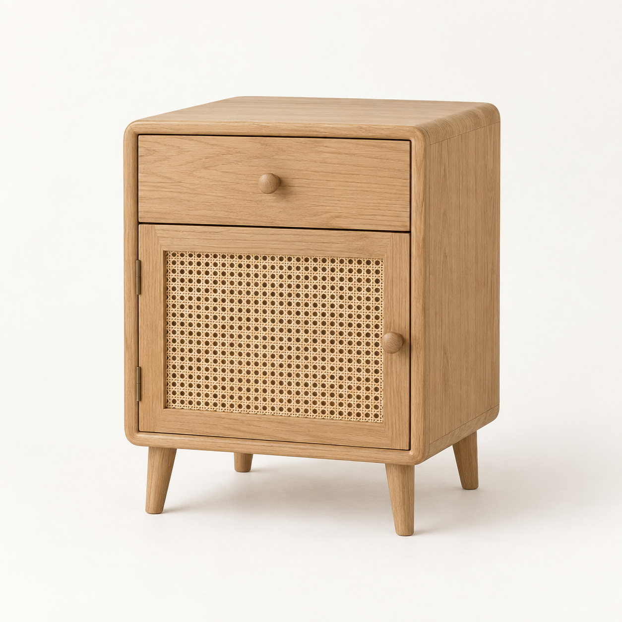 Cane Oak Bedside Cabinet